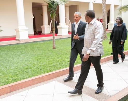 奥巴马重返肯尼亚：卸任后首次重返肯尼亚（图）